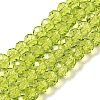 Transparent Baking Paint Glass Beads Strands DGLA-A034-T6mm-D05-1