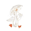 Duck Holding Umbrella Enamel Pins JEWB-B035-02MS-2