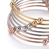 Fashion 201 Stainless Steel Bangle Sets BJEW-L664-023C-M-1-2