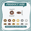 360Pcs 6 Colors Tibetan Style Alloy Beads Daisy Spacer Beads FIND-PH0020-63-2