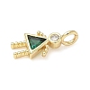 Brass Micro Pave Cubic Zirconia Pendants ZIRC-I356-17G-B09-2