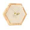Hexagon Wooden Single Necklace Displays Stands NDIS-WH0017-01A-1