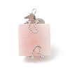 Natural Rose Quartz Pendants G-G870-13P-04-2