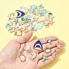 40Pcs 20 Styles Sea Animals Alloy Enamel Pendants ENAM-FS0003-49-8