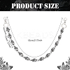 Skull Zinc Alloy Link Chain Belts AJEW-WH0070-24AS-4