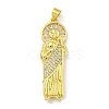 Priest Rack Plating Brass Micro Pave Cubic Zirconia Pendants KK-G513-89G-1