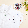 120Pcs 12 Colors 1-Hole Plastic Imitation Pearls Shank Buttons BUTT-WR0001-16-4