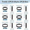  12Pcs 6 Size 201 Stainless Steel Grooved Finger Ring Settings RJEW-TA0001-06EB-11