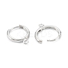 Rack Plating Brass Huggie Hoop Earrings Finding LS-KK-D063-05P-2