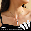 12Pcs Natural Quartz Crystal Pointed Beads G-OC0003-99-5