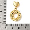Rack Plating Brass Micro Pave Clear Cubic Zirconia Perdants KK-C067-12G-O-3