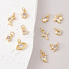 22Pcs 11 Styles Brass Micro Pave Clear Cubic Zirconia Charms FIND-GA0004-46-4