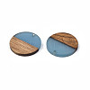 Resin & Walnut Wood Pendants RESI-S358-02B-09-3