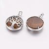 Natural Tiger Eye Pendants G-E388-06P-1