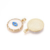 Brass Micro Pave Cubic Zirconia Pendants KK-N258-05G-2