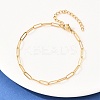 201 Stainless Steel Paperclip Chains Bracelets for Women BJEW-G767-01E-G-3