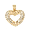 Brass Micro Pave Cubic Zirconia Pendants KK-D426-21E-G-1