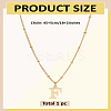 1Pc Brass Chain & 304 Stainless Steel Letter Pendant Necklaces NJEW-LP0001-35F-G-2