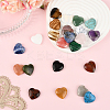 24Pcs 24 Styles Heart Mixed Gemstone & Porcelain Palm Stones G-SP0001-29-5