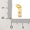 Rack Plating Brass Micro Pave Cubic Zirconia Charms KK-F881-03G-06-3