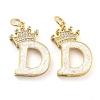 Brass Micro Pave Clear Cubic Zirconia Pendants KK-G498-01D-02-1