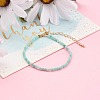 Faceted Natural Amazonite Beaded Bracelets for Women BJEW-JB05928-04-1
