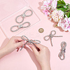 5Pcs 5 Styles Bowknot Iron Brooches for Backpack Clothes JEWB-AR0001-18-3