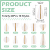 20Pcs 10 Styles Opaque Resin & Wood Pendants Sets RESI-TA0004-63B-4