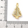 Christmas Series Brass Micro Pave Cubic Zirconia Pendants KK-Q010-01G-05-3