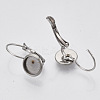 Tarnish Resistant Flat Round Tray Smooth Surface 304 Stainless Steel Leverback Earring Findings LS-STAS-R065-64-3