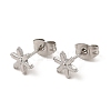Non-Tarnish 304 Stainless Steel Snowflake Stud Earrings for Women LS-EJEW-I281-34P-1