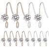 20Pcs 2 Color Brass Earring Hooks JX502A-1