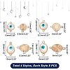 24Pcs 6 Colors Enamel Pendants KK-NB0001-37-2