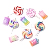 10Pcs 2 Styles Resin Pendants RESI-FP0001-31-4