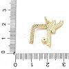 Brass Micro Pave Clear Cubic Zirconia Pendants KK-CBA56EF-06G-3