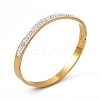 Crystal Rhinestone Hinged Bangle BJEW-F439-02G-3