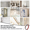201 Stainless Steel Self-Adhesive Flexible Molding Trim FIND-WH0139-141A-02-6