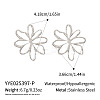 304 Stainless Steel Hollow Flower Stud Earrings CB8096-2-2