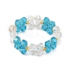 6Pcs 6 Colors Glass Bead Finger Rings RJEW-MZ00036-4