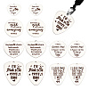 12Pcs 6 Styles 201 Stainless Steel Pendants STAS-AR0001-58-1