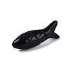 Natural Obsidian Carved Pendants G-T144-47A-2