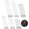 30Pcs 6 Styles Stainless Steel Flat Head Brooch Findings and Brass Ball Head Pins Brooch Findings with Plug FIND-GA0007-42-1
