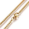 304 Stainless Steel Box Chain Necklaces NJEW-O110-05A-G-2