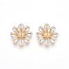 Brass Micro Pave Cubic Zirconia Pendants ZIRC-T016-20-1