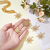 5Pcs Brass Micro Pave Clear Cubic Zirconia Pendants FIND-DC0006-36-3