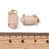Faceted Natural Rose Quartz Pendants KK-Z137-14G-01-3