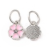 Enamel Style Flower Alloy Rhinestone Charms ENAM-S085-07-1