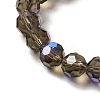 Electroplate Transparent Glass Beads Strands EGLA-A035-T8mm-L16-3
