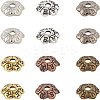 6-Petal Tibetan Style Alloy Flower Bead Caps TIBE-NB0001-08-1