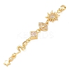 Tassel Brass Micro Pave Clear Cubic Zirconia Big Pendants LS-KK-L271-01G-11-2